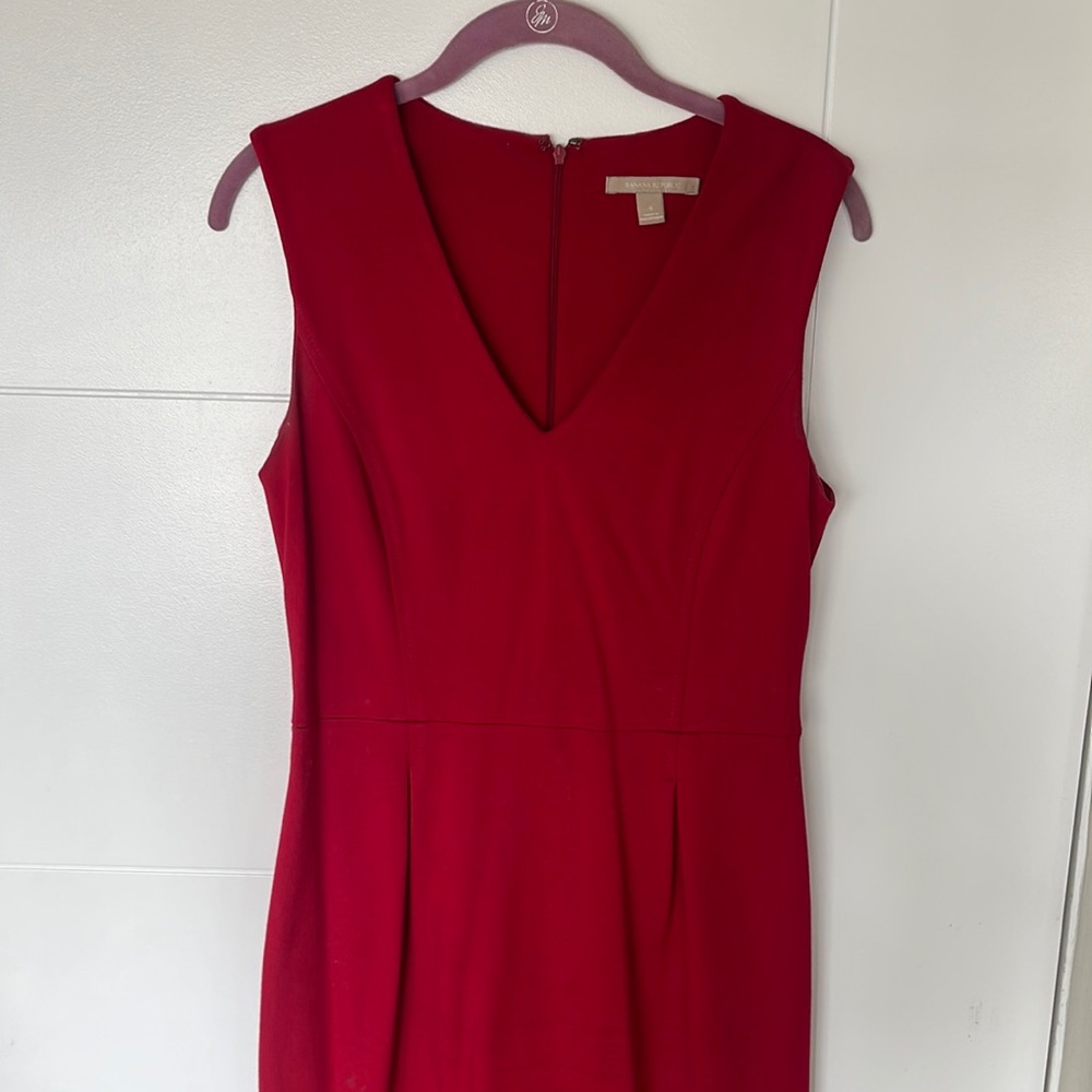 Banana Republic Red sheath dress. Size 4. Knee length